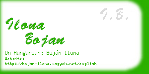 ilona bojan business card