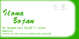 ilona bojan business card